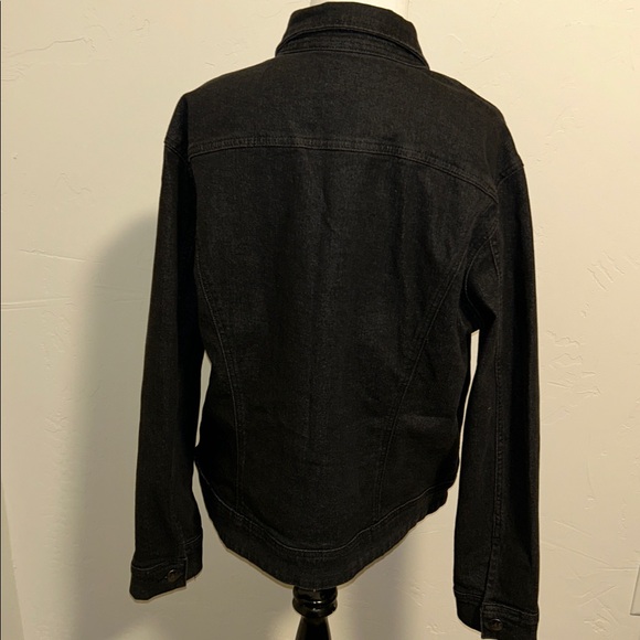 Lee Denim XL Button Down Black 4 Pocket Cotton Polyester Spandex Jean Jacket - Picture 4 of 16